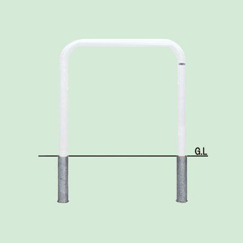 帝金バリカー 帝金バリカー 横型 φ42.7 ステンレス製 脱着式鍵付 横桟無 φ42.7 W70 H65 S80-PK 1本 個人宅配送不可 帝金 S80-A3 バリカー横型 スタンダード ステンレス